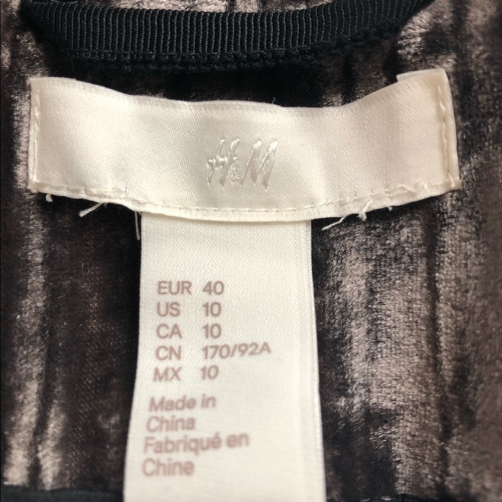 NWT H & M Crushed Velvet Blazer size 10 - Picture 8 of 12